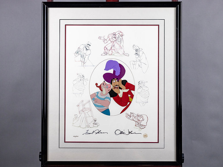 Captain Hook and Smee Limited Edition Cel Signed 1995 Disney Peter Pan